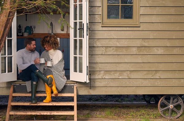 Shepherds Huts Entrance at Avington
