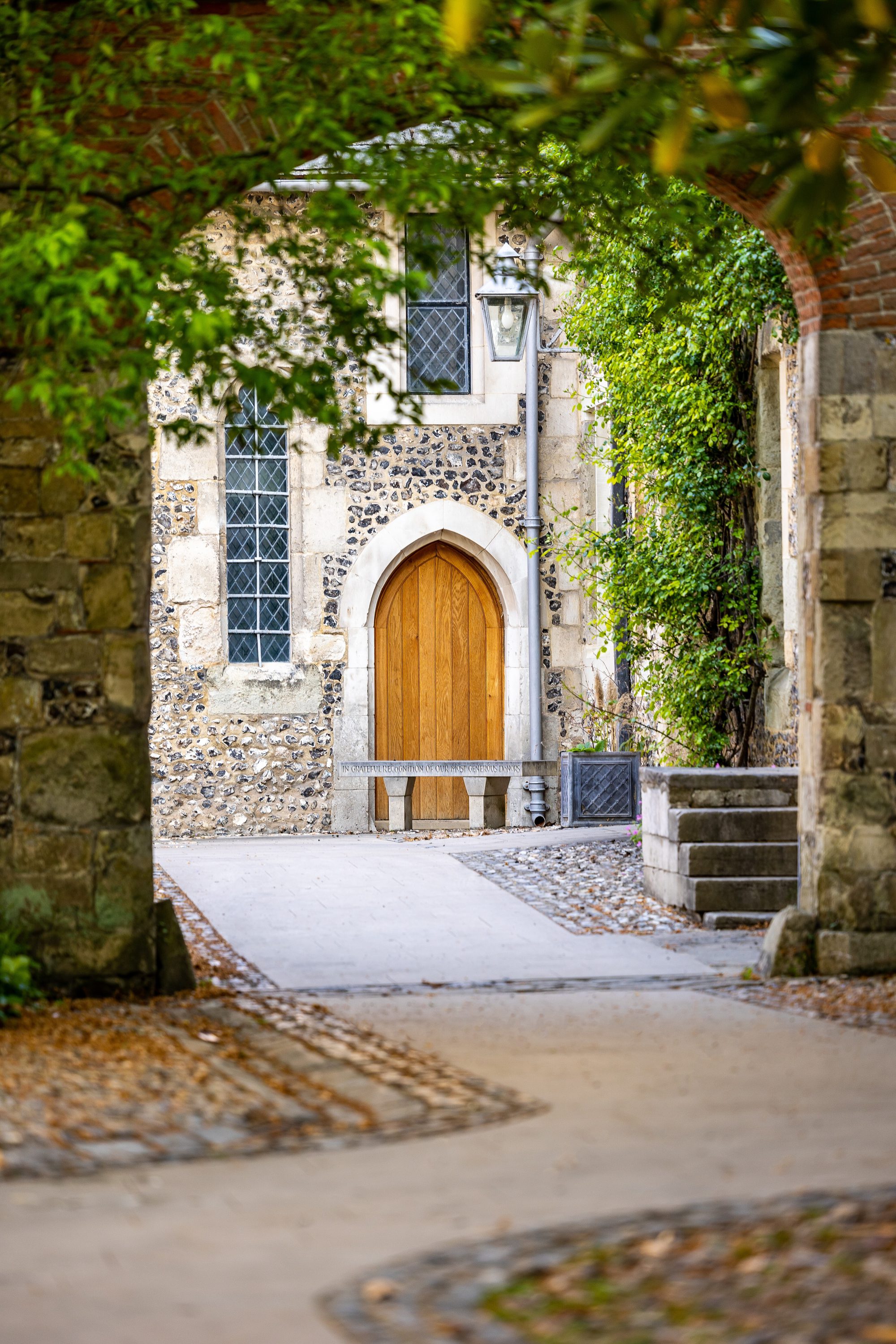 Winchester College entrance and Treasury museum Catherine Garry