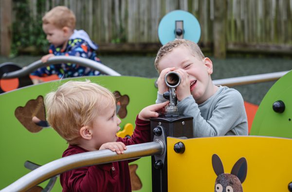 Children playing in play area at Marwell Zoo