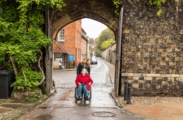 Accessible trail wheelchair