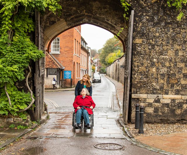 Accessible trail wheelchair