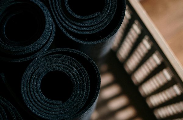 Yoga mat generic stock image